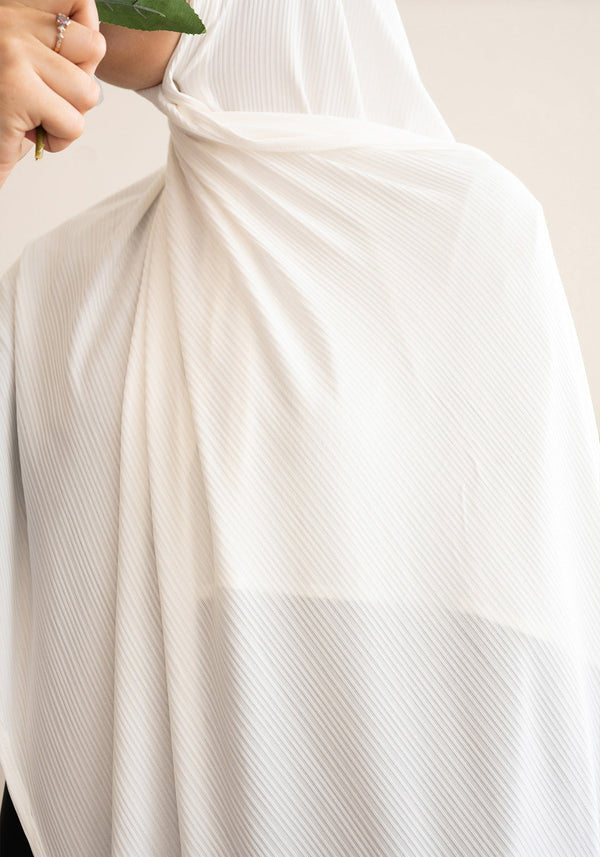 Offwhite Ribbed Jersey Hijab