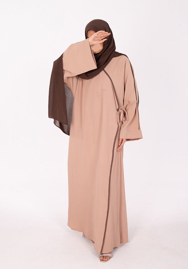 Beige Wrap Abaya