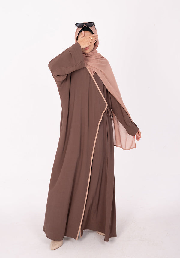 Chocolate Wrap Abaya