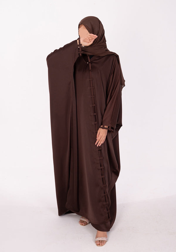 Brown Silk Abaya