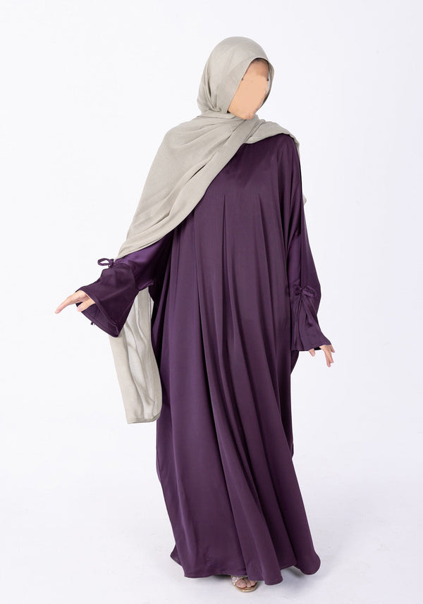 Violet Silk Abaya