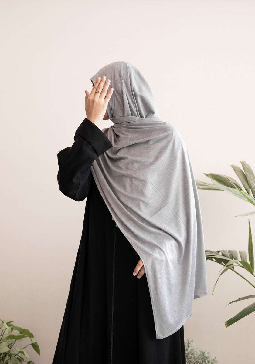 Grey Basic Jersey Hijab – ABAA International