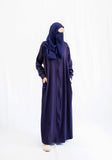 Royal Indigo Knit Abaya Dress